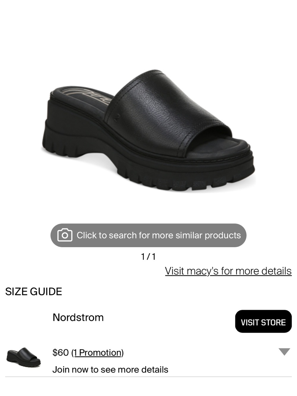 Zodiac Black Chunky Platform Slide Mule